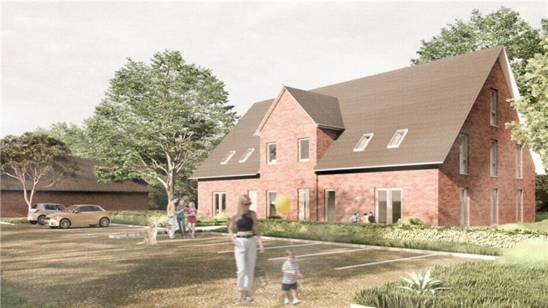 Neuenkirchen: Historischer Hof soll für Mehrfamilienhäuser weichen Die Visualisierung zeigt ein Mehrfamilienhaus in Westerladekop. So könnten auch die drei neuen Gebäude in Neuenkirchen aussehen.