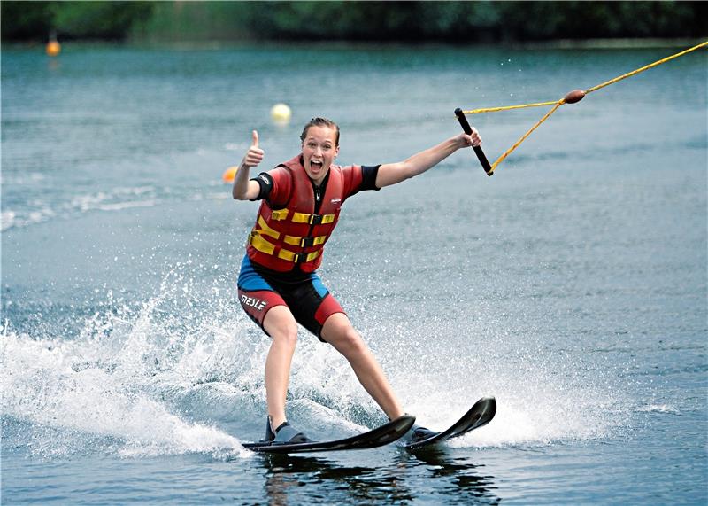Wasserski und Wakeboard auf dem Ostesee Die Wasserski-Anlage kommt gut an.