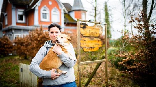 Die achtjährige Lotta war eine der ersten Pflegehunde von Doris Urban. Die Tierschützerin hat ihr Haus in Neuenkirchen im Land Hadeln nach der Hündin benannt: „Lotta im Glück“.