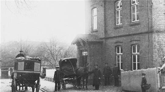 Die alte Poststation, heute Markstraße 16, in Harsefeld. Das Bild wurde 100 Jahre nach dem Brand aufgenommen (um 1900).