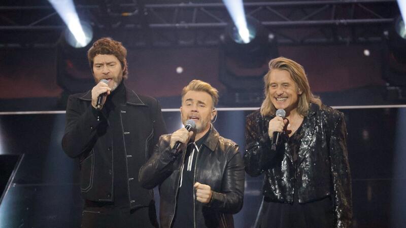 Letzte große Show: Gottschalks „Wetten, dass..?“-Abschied Die britische Band Take That performte ihren Kulthit „Back for Good“.