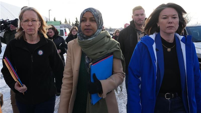 Die demokratische Abgeordnete Ilhan Omar fordert wegen des rabiaten Einsatzes der Sicherheitskräfte des Bundes den Rücktritt von Heimatschutzministerin Kristi Noem. (Archivbild)