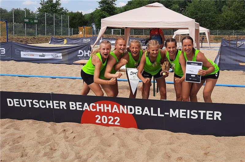 Die deutschen Meisterinnen vom BSV (von links): Pia Pötker, Carla Sievert, Paula Mews, Leni Stolle, Caja Sundermann und Maria Martyn.