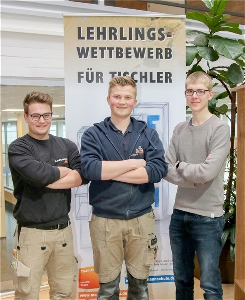 Die drei Sieger ihres Jahrganges (von links): Luca Timmermann, Niclas Witt und Sebastian Albers.