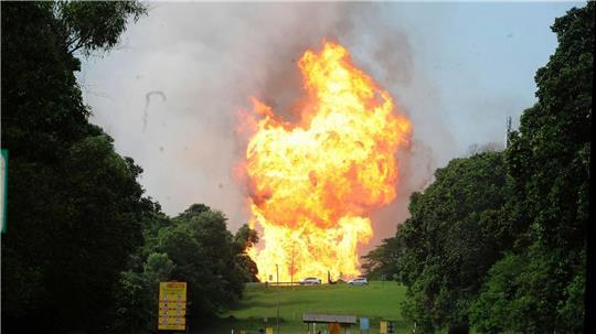 Die gewaltige Explosion ereignete sich am Morgen.