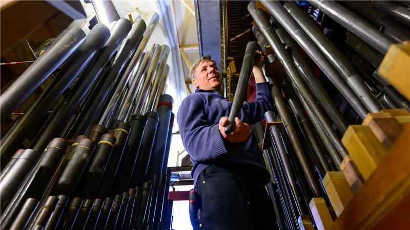 Die historische Orgel in der Lüneburger St.-Johannis-Kirche wird aufwendig restauriert. 