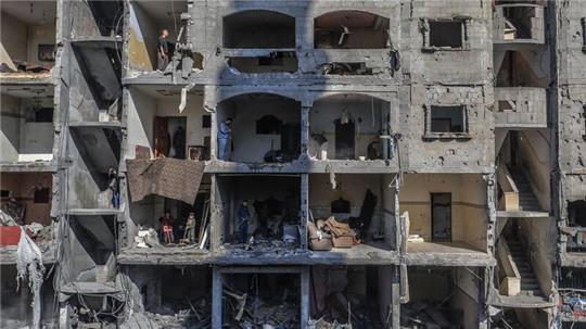 Die humanitäre Lage im Gazastreifen - wie hier in Rafah - spitzt sich weiter zu.