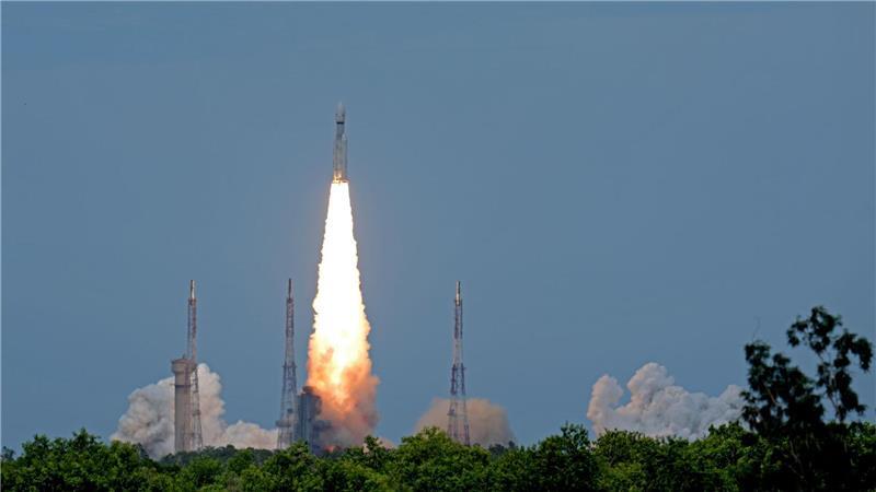 Die indische Mondmission startet mit einer indischen Rakete. (Archivbild)