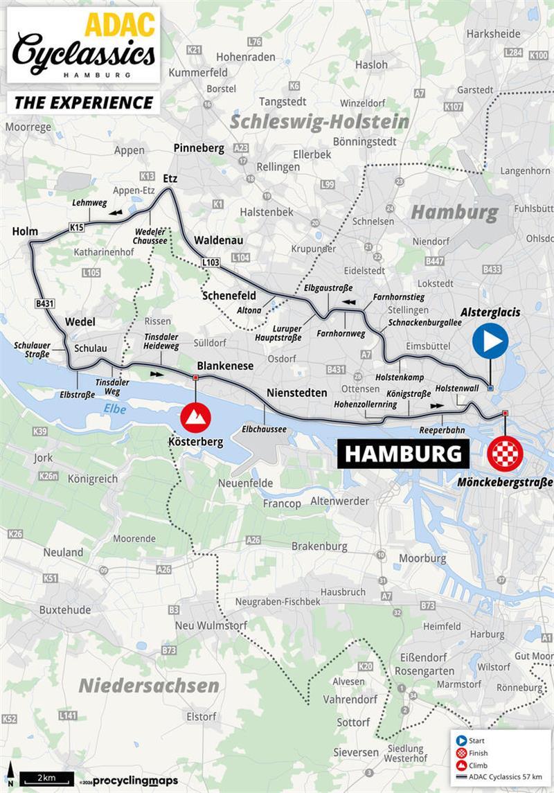 Cyclassics-Ticker: 70-Jähriger stirbt beim Jedermann-Rennen Die kürzeste Route verläuft nur nördlich der Elbe.
