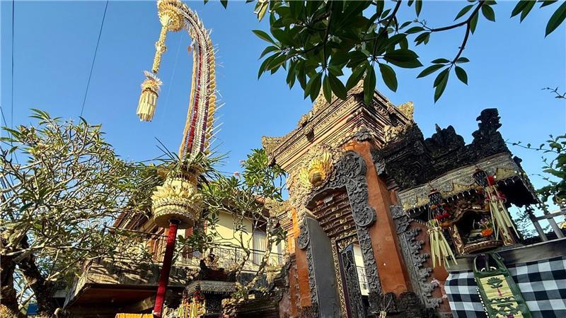 „Galungan“-Fest: Bali feiert die Rückkehr der Ahnen Die meterhohen, geschwungenen Penjor gehören auf Bali zum „Galungan“-Fest dazu.