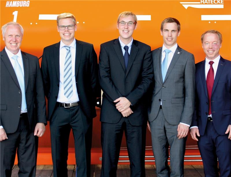 Die neue Geschäftsleitung bei Hatecke (von links): Peter Hatecke, Hinnerk Hatecke, Markus Hatecke, Hannes Hatecke und Krischan Oltmann.