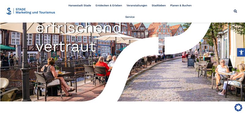 Die neue Homepage. Quelle: Stade Marketing und Tourismus