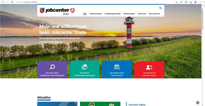 Die neue Internetseite des Jobcenters im Landkreis Stade ist unter https://jobcenter-stade.de zu erreichen.