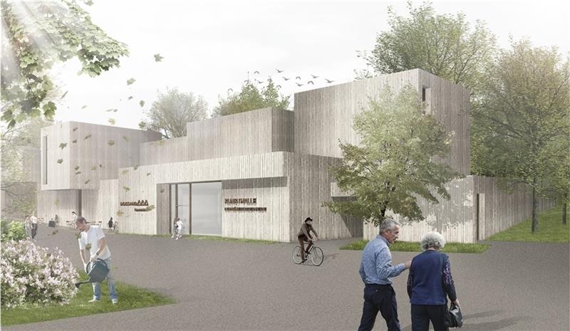 Die neue „Kunsthalle der Lüneburger Heide“ soll möglichst viele Besucher zur Kunststätte Bossard locken. Grafiken: Frenzel + Frenzel