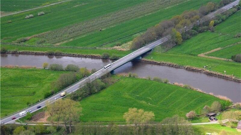 Neue Ostebrücke an B73: Jetzt wird es konkret Die neue Ostebrücke soll nur rund 40 Meter südlich des alten Bauwerks entstehen.
