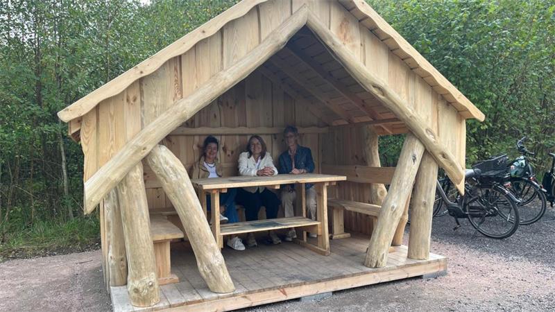 Die neue Schutzhütte zwischen Harsefeld und Bargstedt.