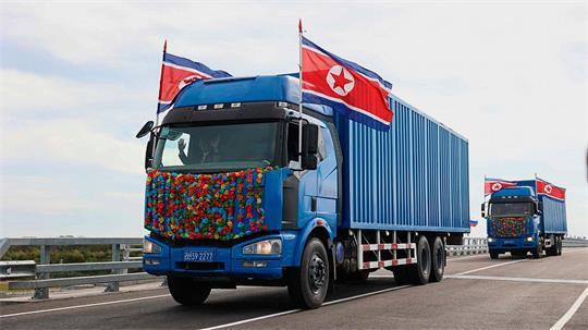 Die neue Straßenverbindung im Fernen Osten zwischen Nordkorea und Russland ist für den Güterverkehr zwischen den beiden Staaten wichtig.