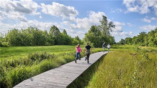 Die neue Wanderkarte für das Ahlenmoor bietet auch Tipps zu Geocaching und Gastronomie.