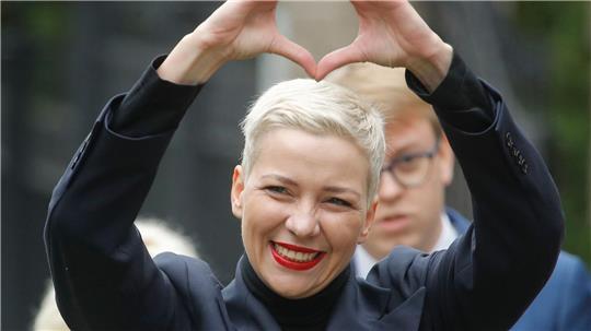 Die prominente belarussische Oppositionspolitikerin Maria Kolesnikowa ist nach jahrelanger Haft wieder in Freiheit. (Archivbild)