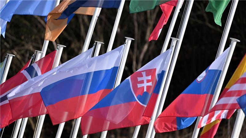 Die russische Fahne weht bei den Paralympics.