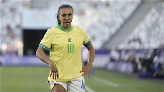 Die sechsmalige Weltfußballerin Marta konnte ihre Teamkolleginnen nicht zurückhalten.