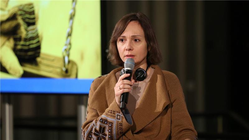 Die ukrainische Kinderrechtsaktivistin Olha Yerokhina sprach von einem systematischen Vorgehen Russlands. (Handout)