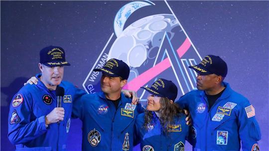 Die vier Astronauten wurden zurück in Houston gefeiert. 