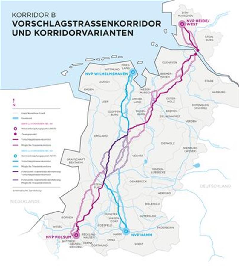 Die vom Netzbetreiber Amprion geplante Kabeltrasse soll auch durch den Landkreis Stade führen.