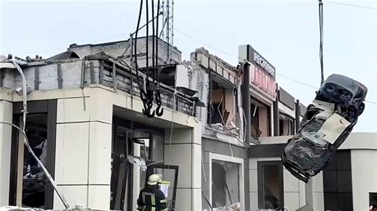 Die zerstörte Bäckerei in Lyssytschansk.