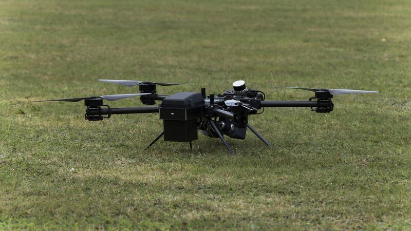 Diese Abfangdrohne von Argus Interception kommt nach Unternehmensangaben etwa beim Schutz kritischer Infrastruktur wie Flughäfen zum Einsatz. (Archivbild)