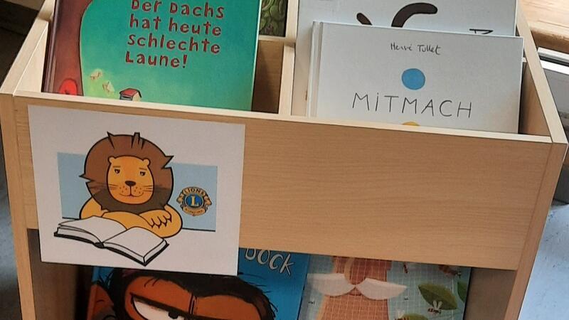 In Harsefeld dreht sich das Bücherkarussell für die Kindergärten Eine hölzerne Kiste gefüllt mit Bilderbüchern.