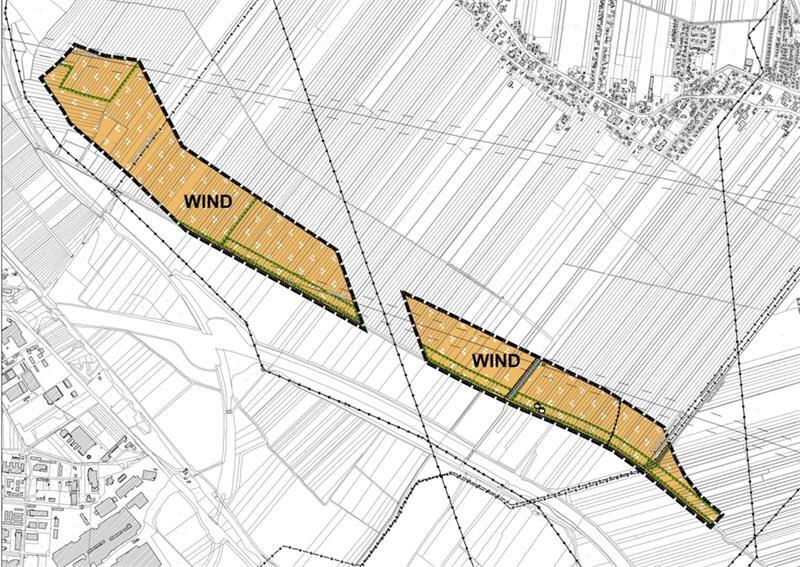 Nächster Schritt fürs Megaprojekt: 266 Meter hohe Windräder an der A26 geplant Diese Flächen östlich der Autobahn 26 und der L111 (Buxtehuder Straße) werden im Flächennutzungsplan der Samtgemeinde Lühe als Sonderfläche Windenergie ausgewiesen. Links unten ist das Airbus-Werk eingezeichnet.