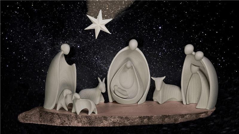 Drochterser Weihnachtsmarkt punktet diesmal mit Krippenausstellung Diese Pema-Krippe von Peter Mahlknecht stammt aus Südtirol. Auch sie wird in der Krippenausstellung in der Kulturscheune zu sehen sein. Die Eheleute Gölzer aus Oberndorf zeigen eine kleine Auswahl ihrer Krippensammlung.