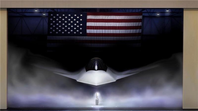 Diese von der US-Luftwaffe zur Verfügung gestellte grafische Darstellung zeigt die Next Generation Air Dominance (NGAD)-Plattform, die F-47. 
