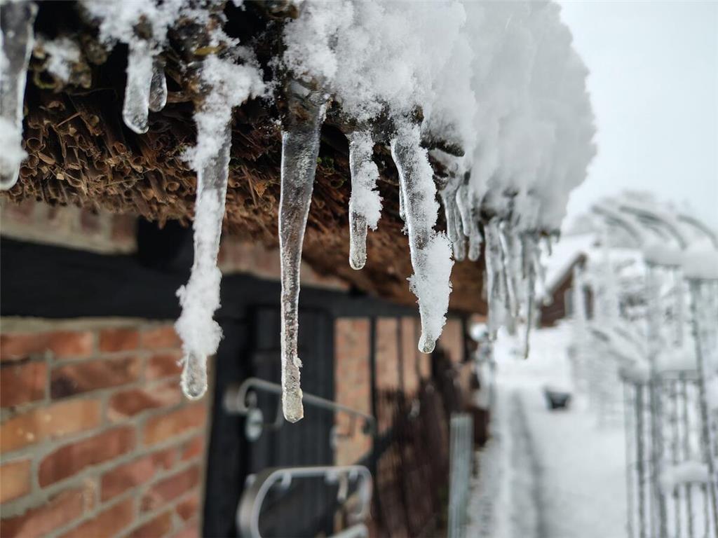 Diesen frostig-schönen Schnappschuss von Eiszapfen hat Lars Strüning gemacht.