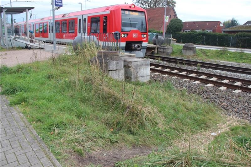 Diesen ganz offensichtlich von vielen Menschen genutzten Trampelpfad am Neu Wulmstorfer Bahnhof haben auch die beiden Opfer genutzt, um noch schnell auf die andere Seite zu kommen – mit tödlichen Folgen. Foto: Michaelis