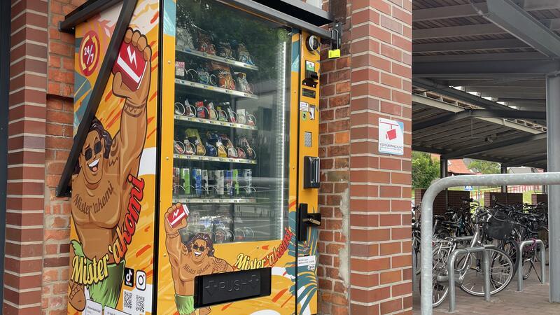 Dieser Automat steht am Harsefelder Bahnhof.