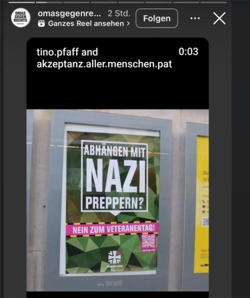 Veteranentag: So begründen die Omas gegen Rechts ihren Nazi-Post Dieser Post der Omas gegen Rechts sorgt für Empörung: Die CDU sieht darin eine pauschale Verunglimpfung der Bundeswehr-Soldaten.