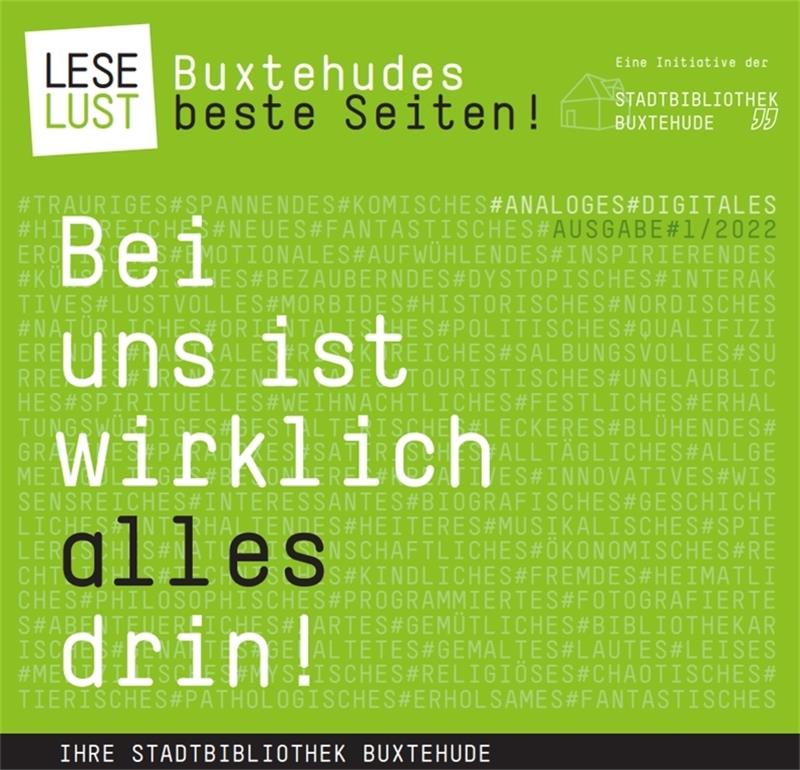 Dieses Cover hat der erste Newsletter der Stadtbibliothek Buxtehude, der in den kommenden Tagen an alle Haushalte verteilt wird.