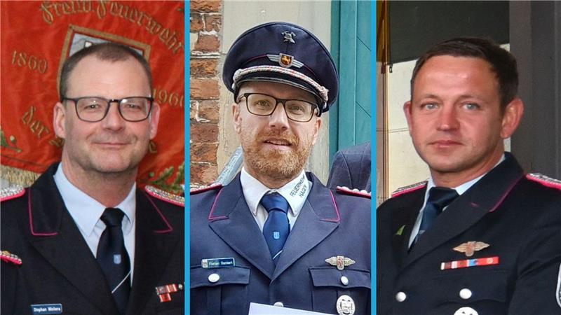 Dieses Dreigestirn soll künftig die Stader Feuerwehr führen: Stephan Woitera, Florian Dankert und Carsten Bastian