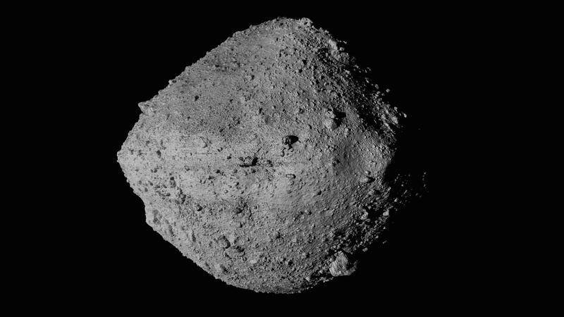 Probe von Asteroid Bennu: Spuren von Wasser und Kohlenstoff Dieses undatierte Bild der Nasa zeigt den Asteroiden Bennu aus der Perspektive der Raumsonde Osiris-Rex.