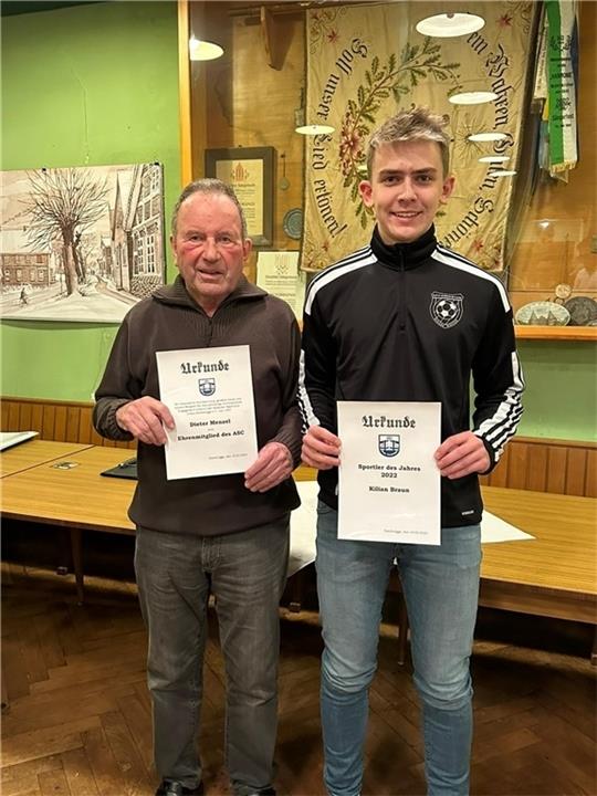 Dieter Menzel (links) und Kilian Braun. Foto: Verein