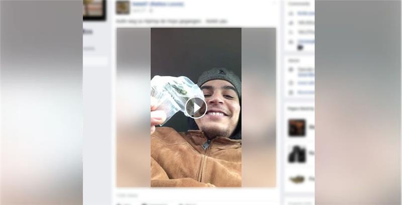 Direkt nach der Kontrolle postet Rapper Nate57 dieses Video.