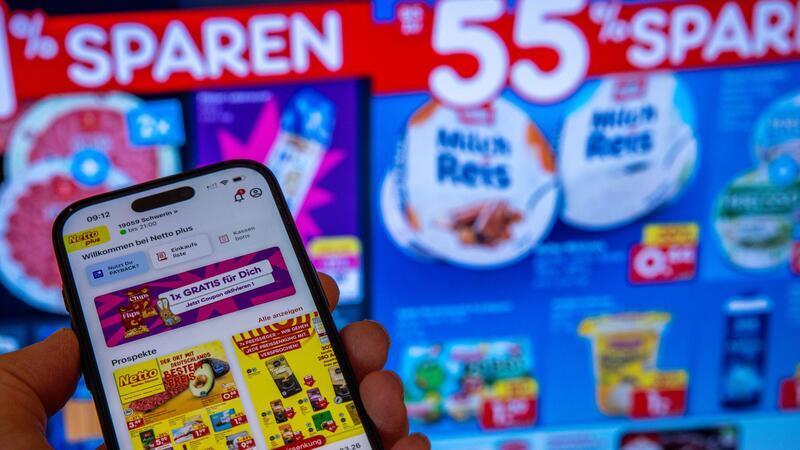 Discounter Netto bietet Kunden in seiner App zusätzliche Rabatte an. (Symboldbild)