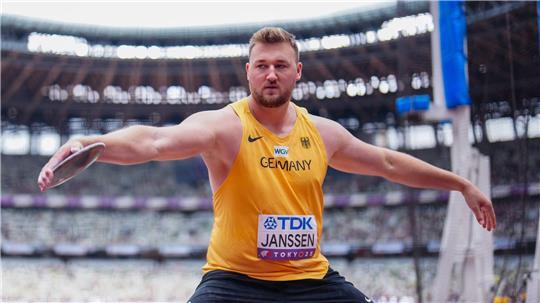 Diskuswerfer Henrik Janssen hat auf Wettbewerbe bei der Leichtathletik-WM in Tokio gewettet. (Archivbild)