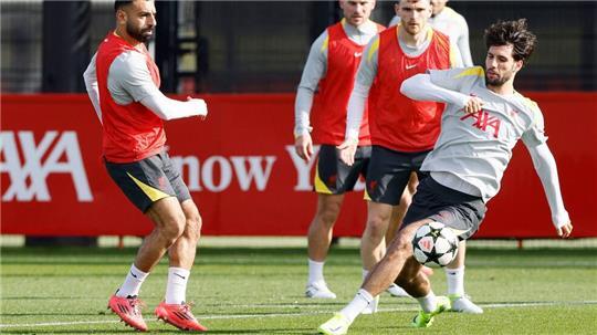 Dominik Szoboszlai im Training des FC Liverpool.