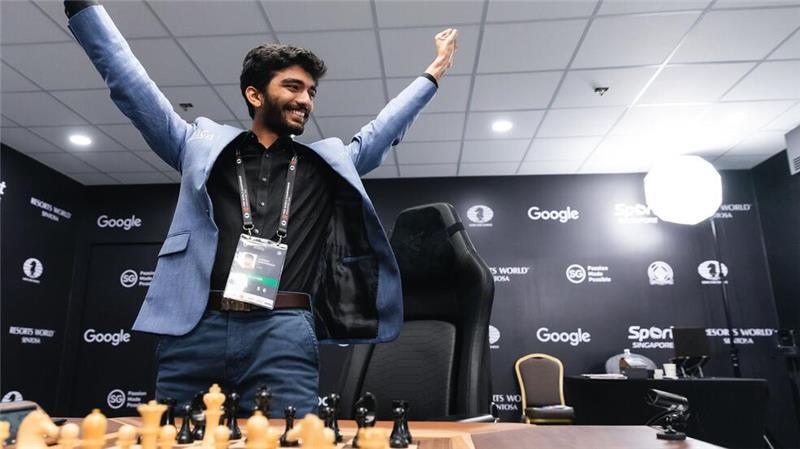 Dommaraju Gukesh krönt sich mit 18 Jahren zum jüngsten Schach-Weltmeister.