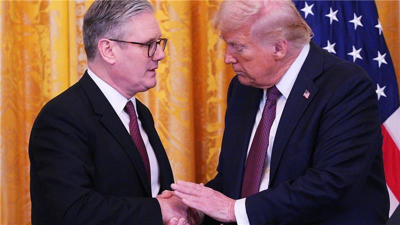 Im Epstein-Schatten: Donald Trump reist nach Schottland Donald Trump (r.) und Keir Starmer pflegen einen engen Austausch. (Archivbild)