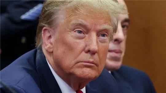 Donald Trump während der Anhörung vor dem Strafgericht in Manhattan.