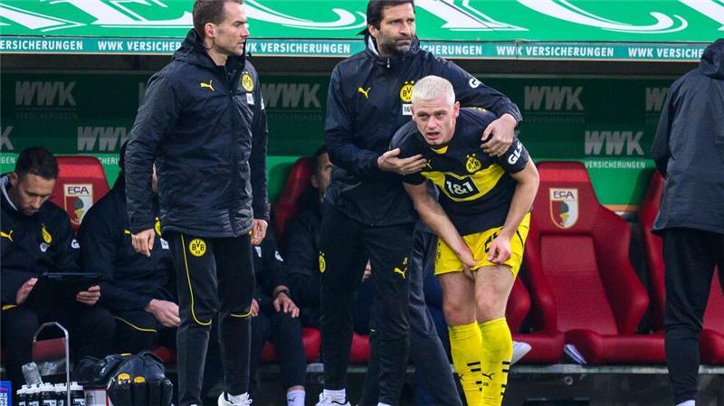 Sahin beklagt weitere BVB-Ausfälle vor DFB-Pokal Dortmunds Julian Ryerson musste in Augsburg verletzt vom Platz.